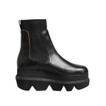 Sacai Black Chelsea Leather Pull On Women Ankle Boots Shoes LA12617-40