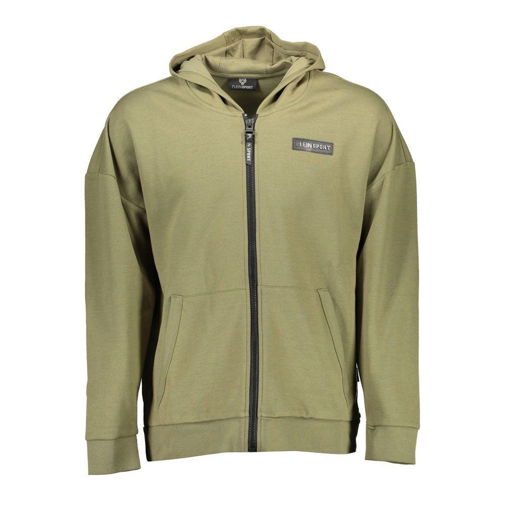 Plein Sport Green Cotton Sweater PL-10032-M