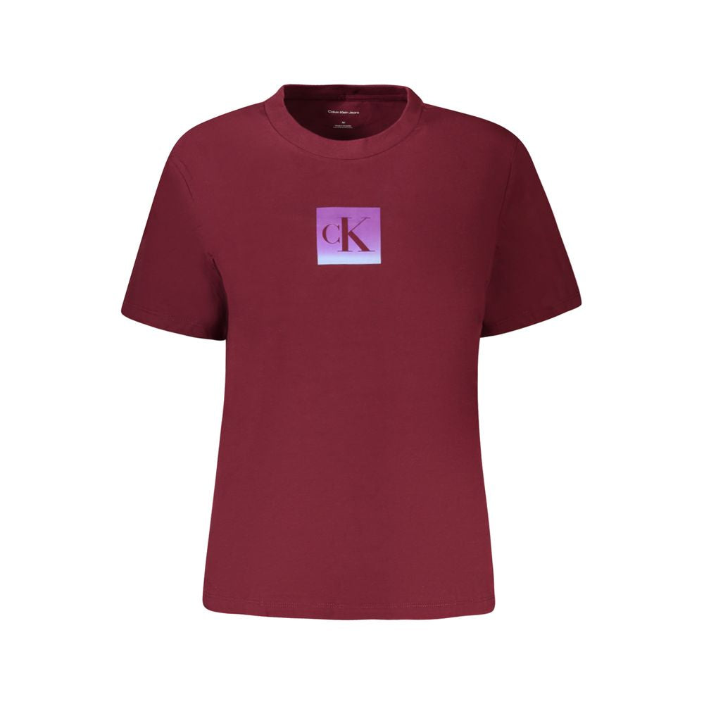 Calvin Klein Red Cotton Tops & T-Shirt