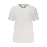 Calvin Klein White Cotton Tops & T-Shirt CA-39014-S