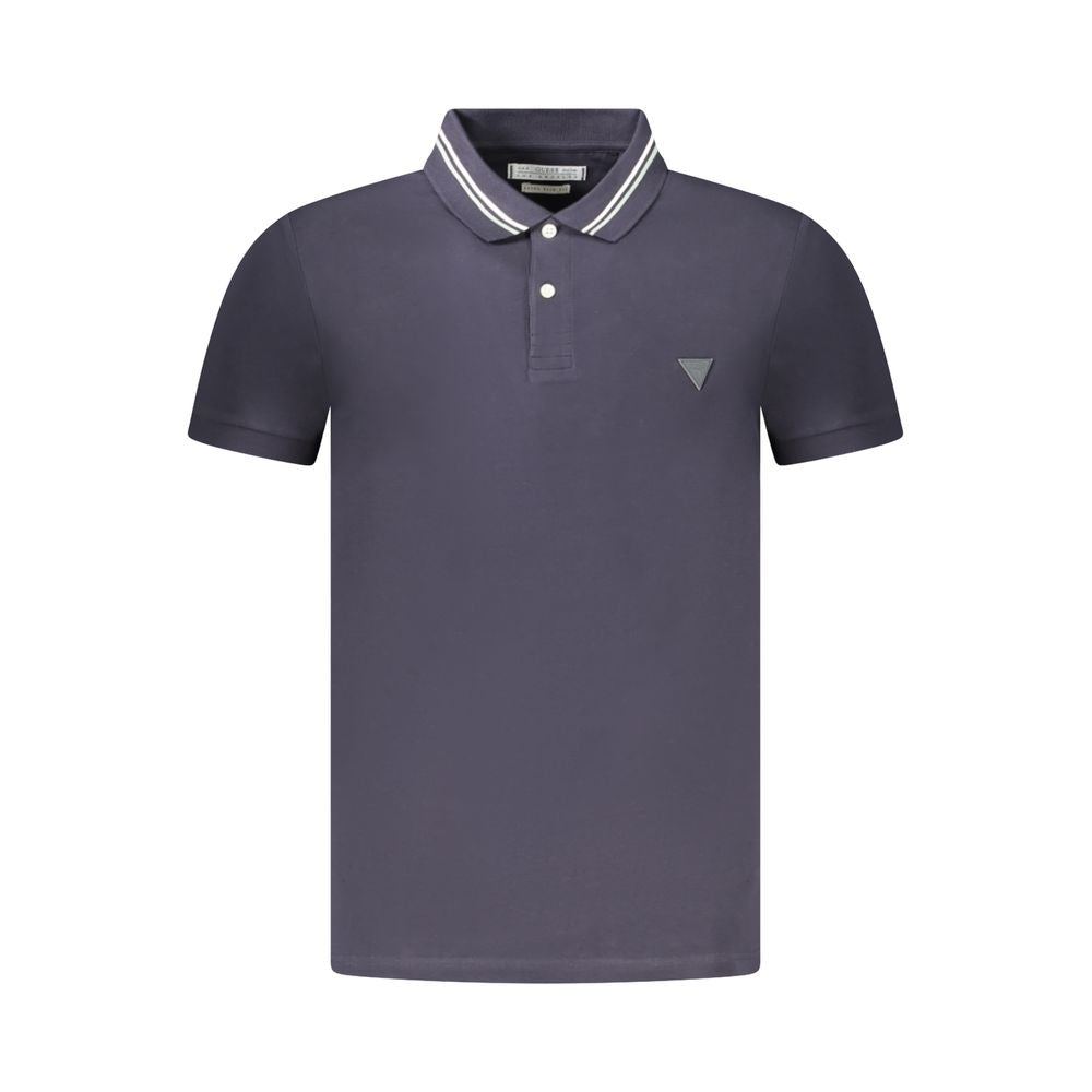 Guess Jeans Blue Cotton Polo Shirt GU-39027-M