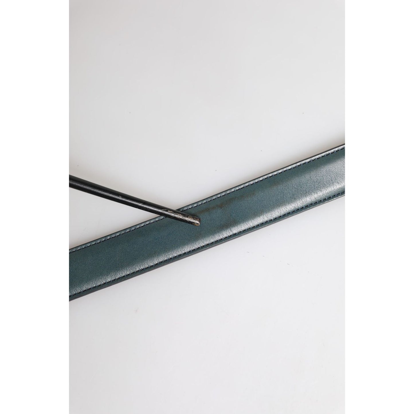 Dolce & Gabbana Green Classic Leather Metal Logo Buckle Belt BEL9452-90