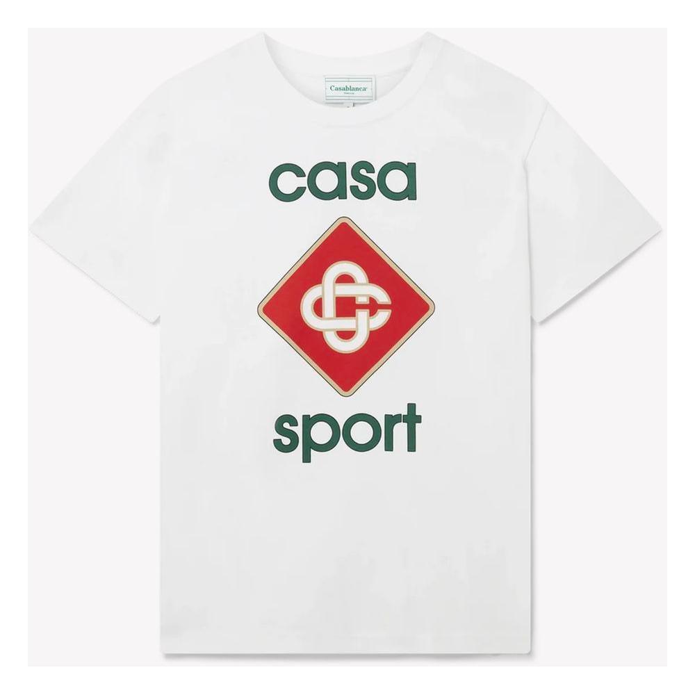 Casablanca White Cotton T-Shirt CA-14854-XS