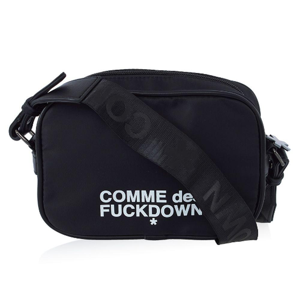 Comme Des Fuckdown Black Polyester Crossbody Bag CODEFU-13496