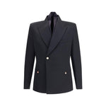 Casablanca Double-breasted Blazer CA-MPF25JK38001BLACK-IT46 | S