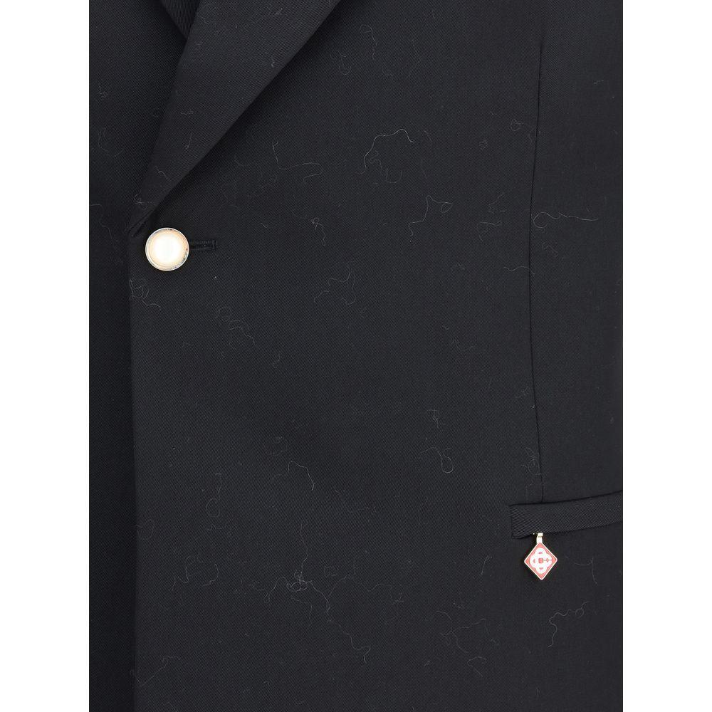 Casablanca Double-breasted Blazer CA-MPF25JK38001BLACK-IT46 | S