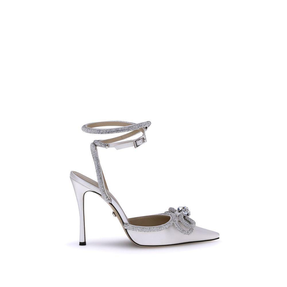 MACH & MACH Silk Pumps with double bow MA-FW200237WHITE-EU36/US6