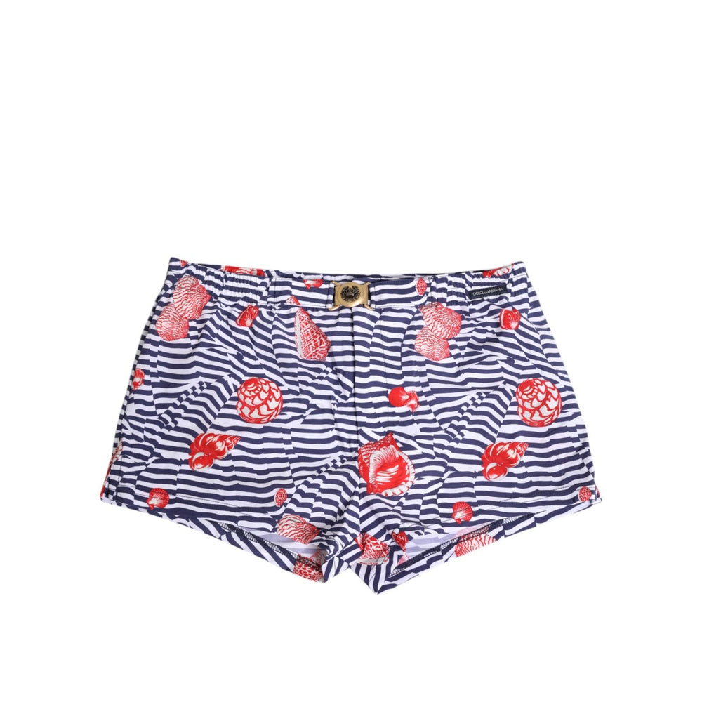 Dolce & Gabbana Multicolor Striped Beachwear Swim Trunk Swimwear