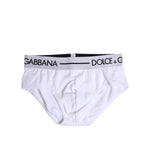 Dolce & Gabbana White Cotton Stretch Regular Brief Underwear BIK1735-4