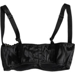 Dolce & Gabbana Black Silk Underwired Balconette Bra Underwear BIK1408-4