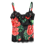 Dolce & Gabbana Multicolor Floral Silk Tank Lingerie Underwear BIK1482-1