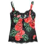 Dolce & Gabbana Multicolor Floral Silk Tank Lingerie Underwear BIK1482-1