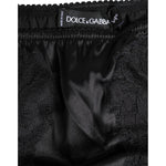 Dolce & Gabbana Black Silk Lace Stretch Bikini Panty Underwear