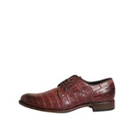 Dolce & Gabbana Burgundy Leather Lace Up Derby Dress Shoes MV7553-43