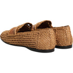Dolce & Gabbana Brown Woven Raffia Slip On Loafers Shoes MV7617-40.5
