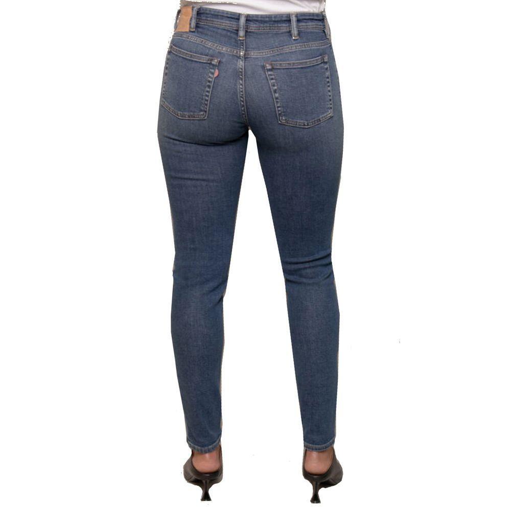 Acne Studios Blå Konst Climb Mid Blue Cotton Denim Jeans AC-8846134902996-W27
