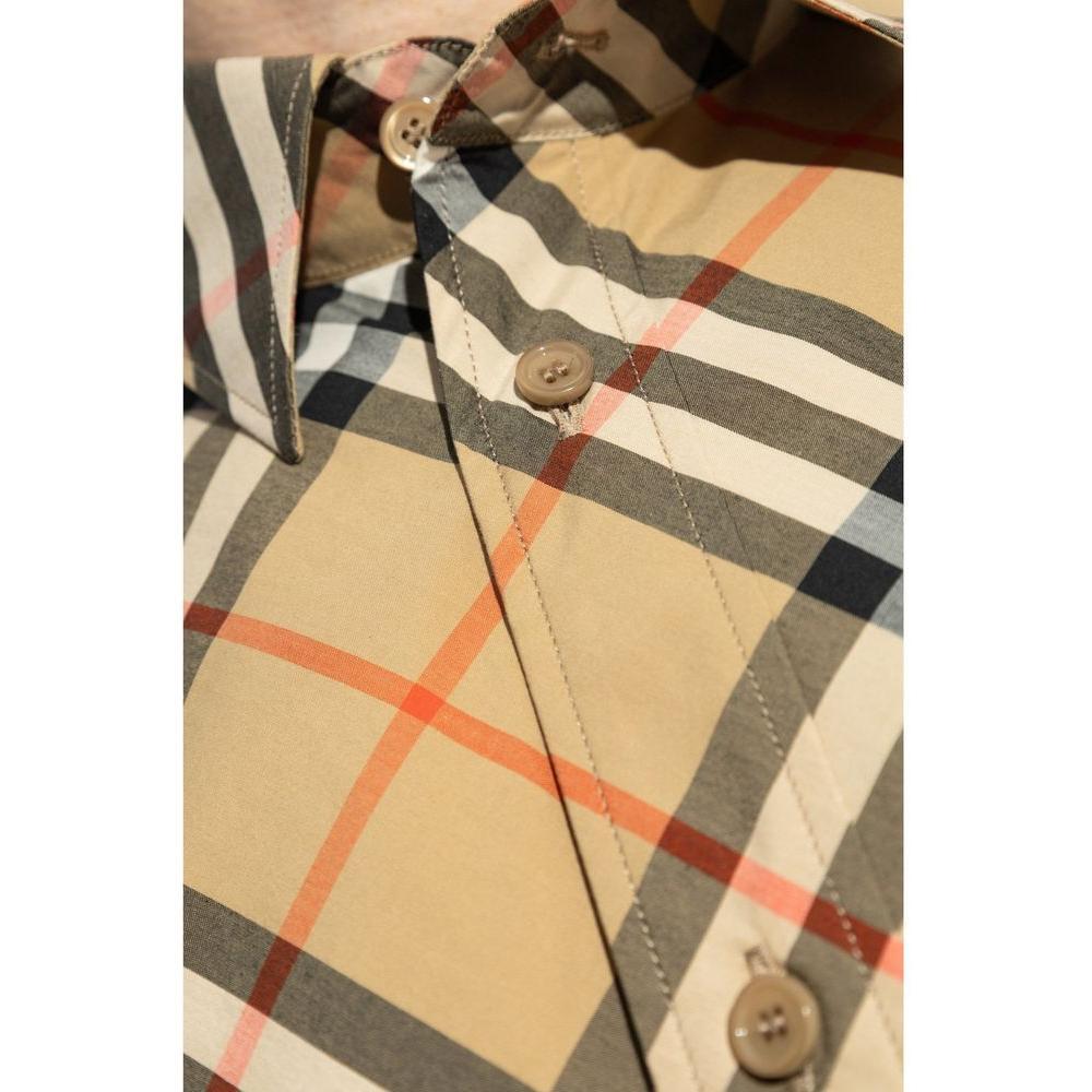 Burberry Checked Plaid Men Shirt BU-8776400896212-XL