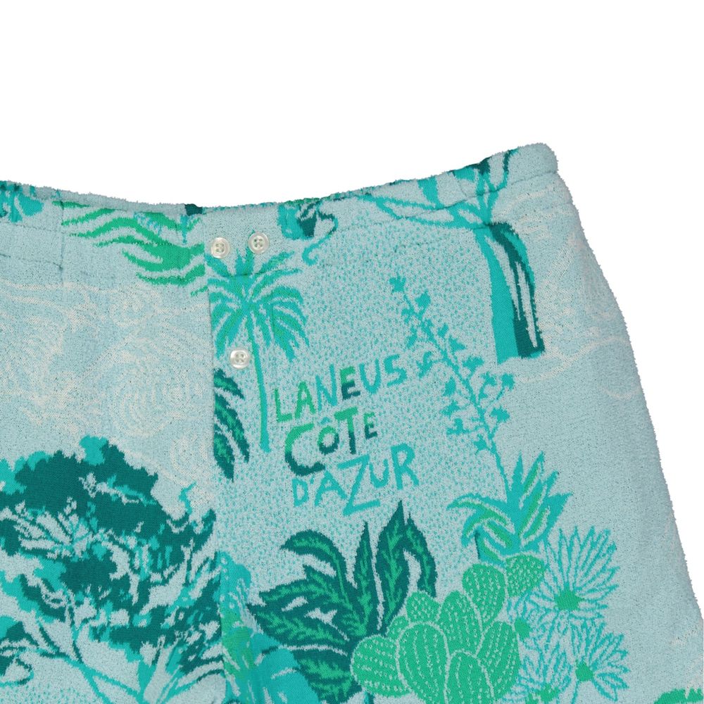 Laneus Green Cotton Short And Mini Shorts