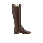 Valentino Garavani Leather Logo Boots VA-8735605817556-EU35.5/US5.5