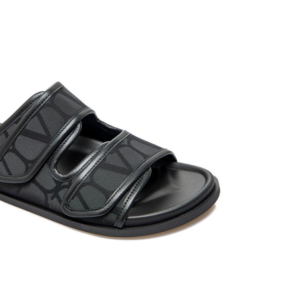 Valentino Garavani Toile Iconographe Flat Sandals VA-8735614435540-EU41/US8