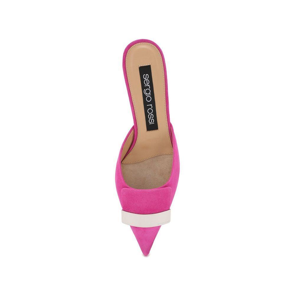 Sergio Rossi Leather Mules SE-8735590875348-EU34.5/US4.5