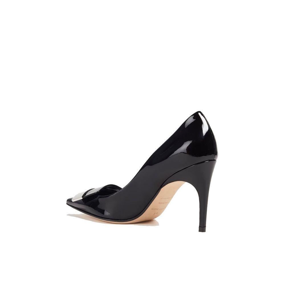 Sergio Rossi Black Calfskin High Heel Pumps