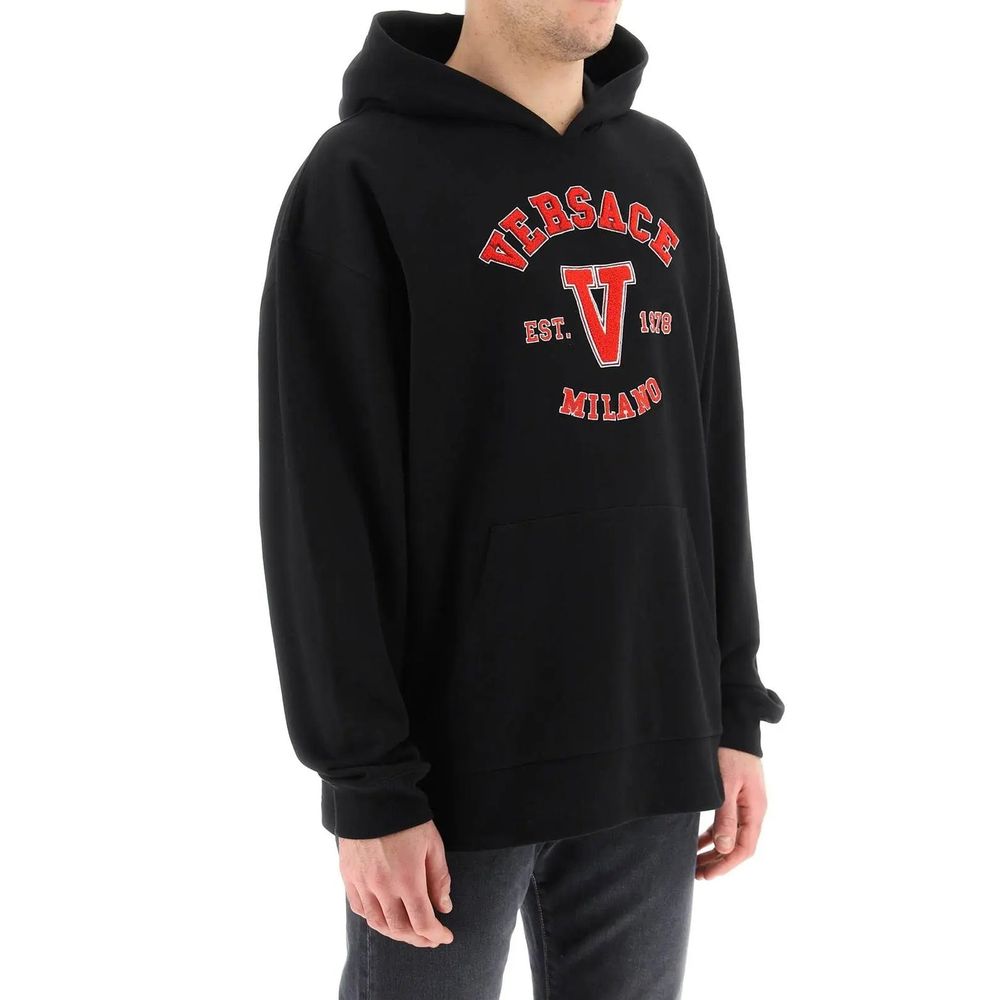 Versace Black Cotton Sweatshirt