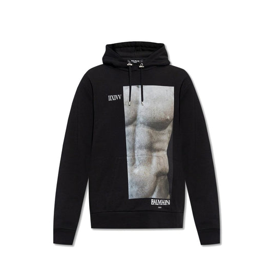 Balmain Black Cotton Sweatshirt