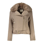 Guess Jeans Beige Cotton Jackets & Coat GU-34037-S