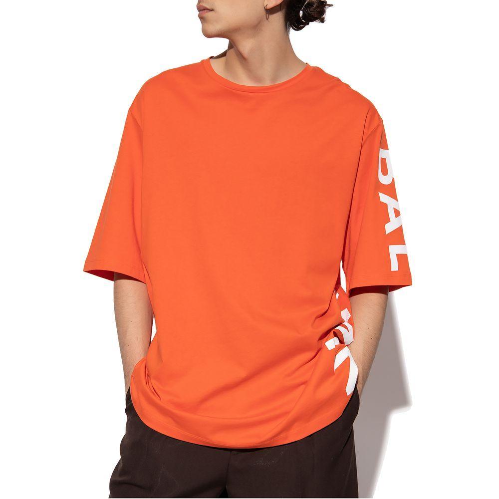 Balmain Orange Cotton T-Shirt BA-15798-L