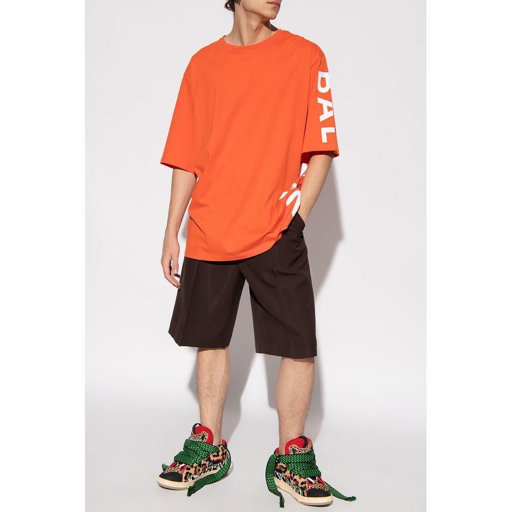 Balmain Orange Cotton T-Shirt BA-15798-L