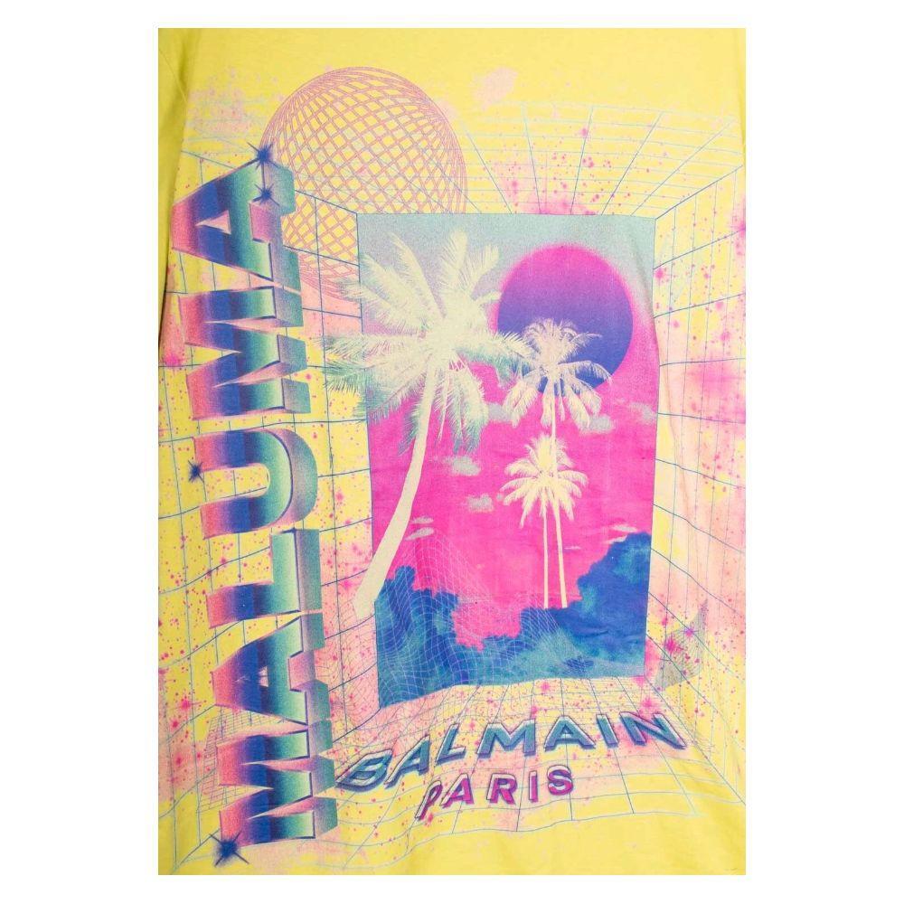 Balmain Yellow Cotton T-Shirt BA-15799-3XL