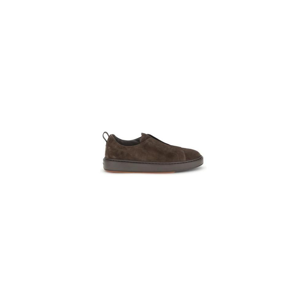 Santoni Suede slip-on Sneakers SA-MBCD21995SMOTSEYT50-EU42/US9