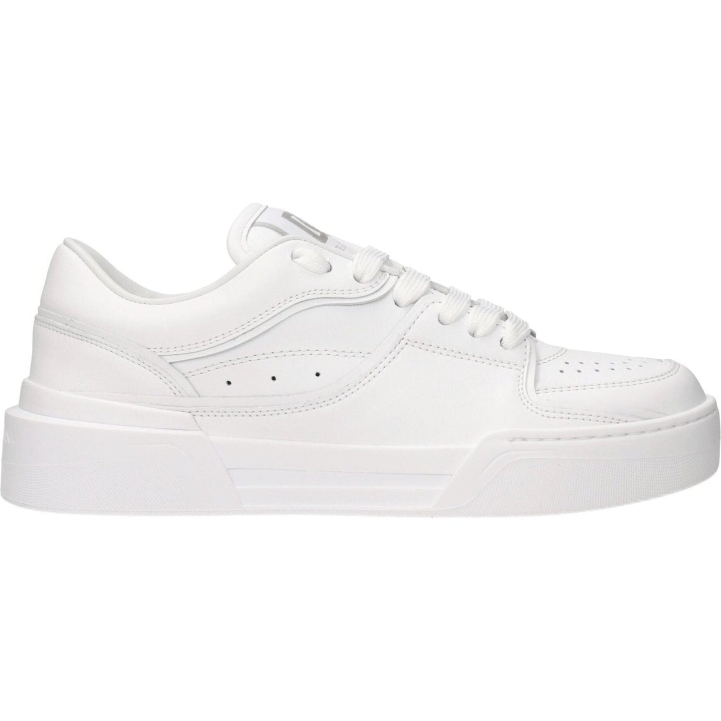 Dolce & Gabbana White Leather Low Tops DO-8547215540489-EU35/US5
