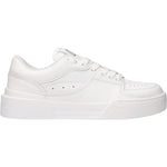 Dolce & Gabbana White Leather Low Tops DO-8547215540489-EU35/US5