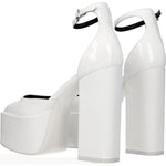 Paris Texas White Leather Platforms PA-8547224551689-EU38/US8
