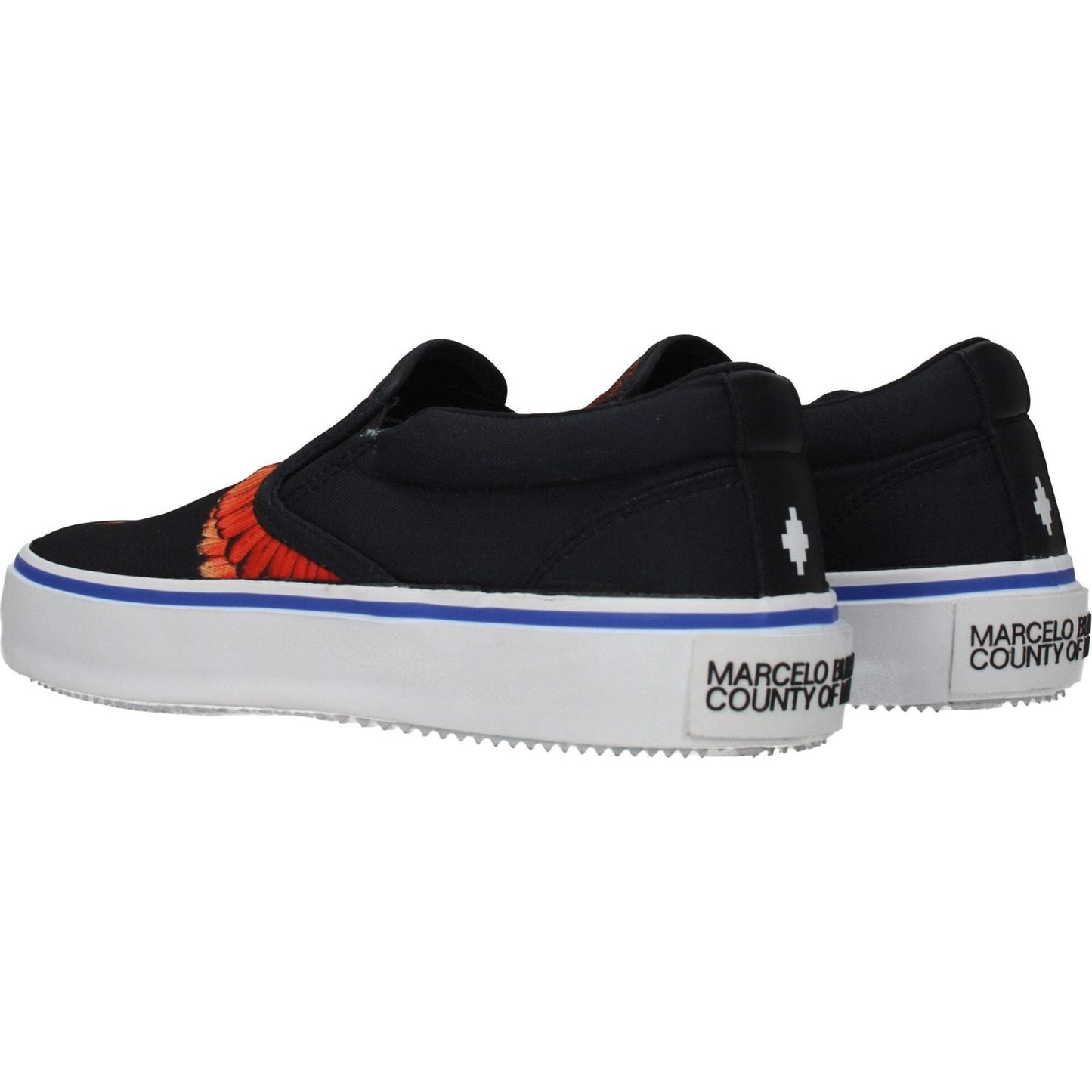 Marcelo Burlon Black Fabric Slip-On Loafers MA-8547228123401-EU40/US7