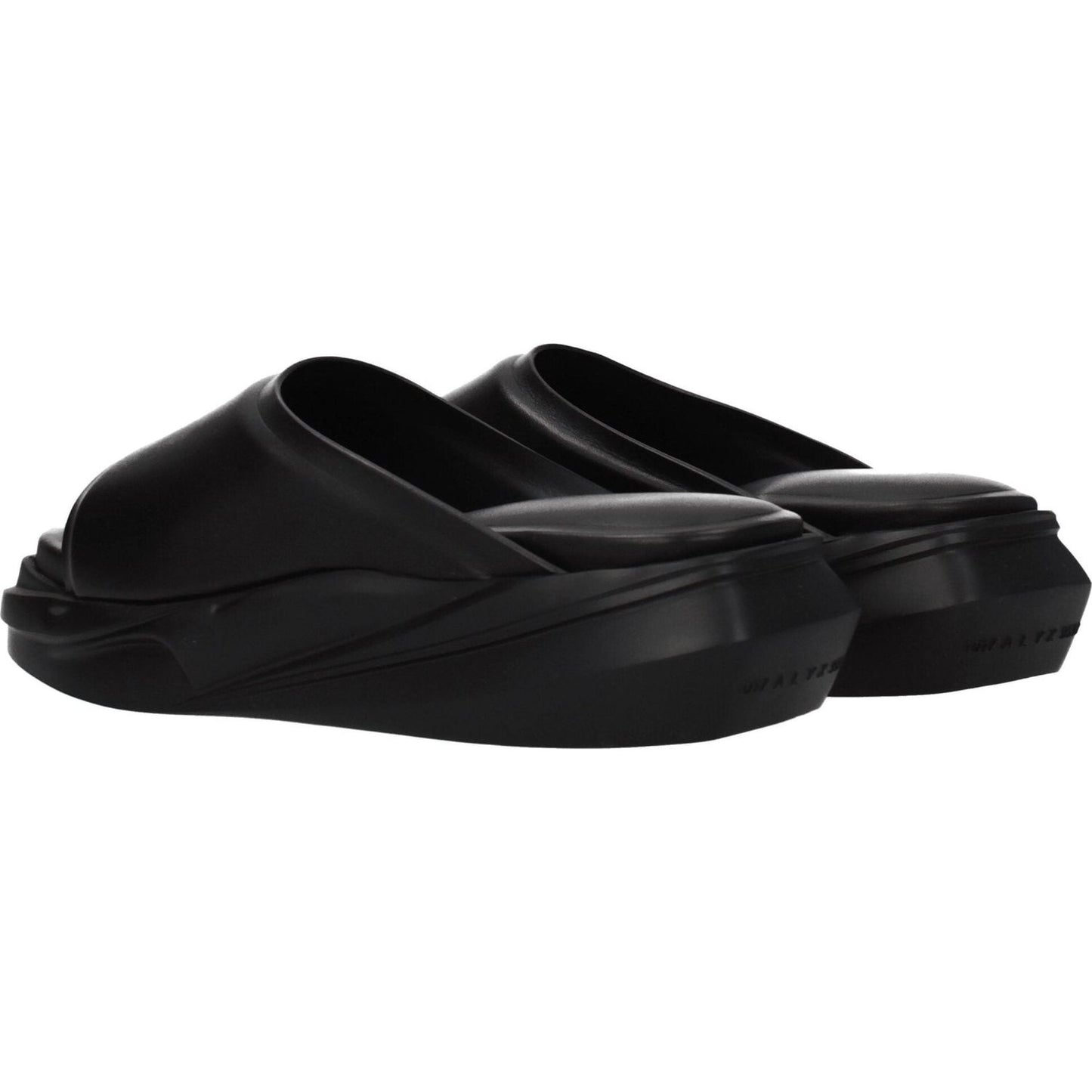 Alyx Black Leather Slippers Sandals AL-8547243917577-EU37/US7