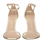Stuart Weitzman Gold Leather Stiletto Heels Sandals ST-8547258466569-EU41/US11
