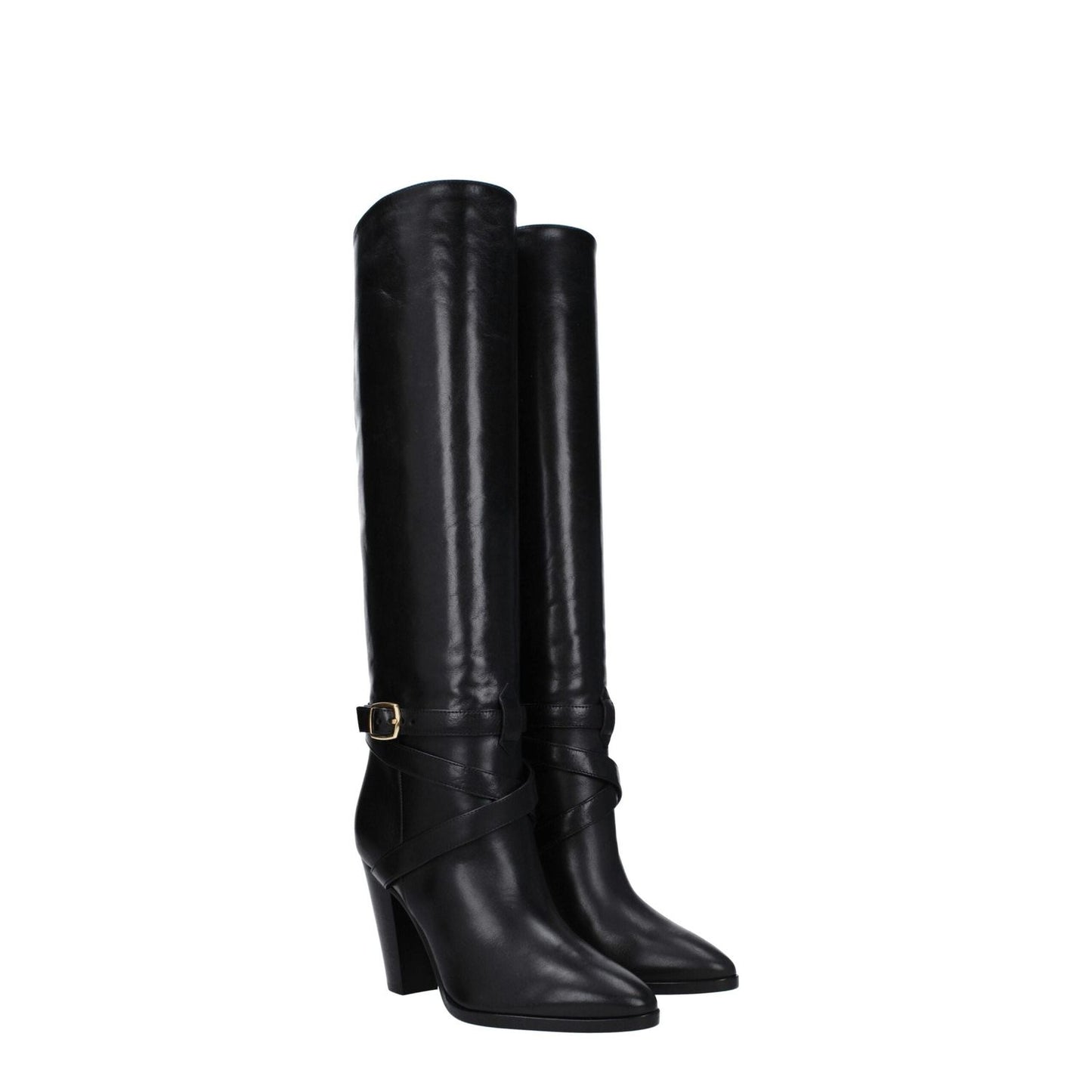 Celine Black Leather High Heel Boots CE-8547414278409-EU36/US6
