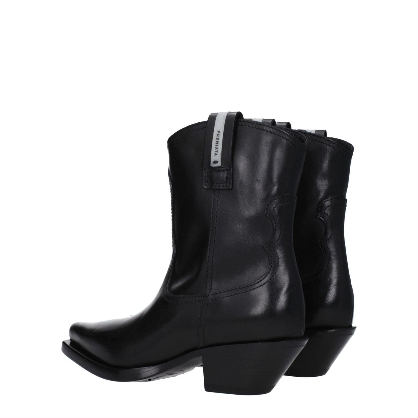 Premiata Black Leather Ankle Boots PR-8547457401097-EU36/US6