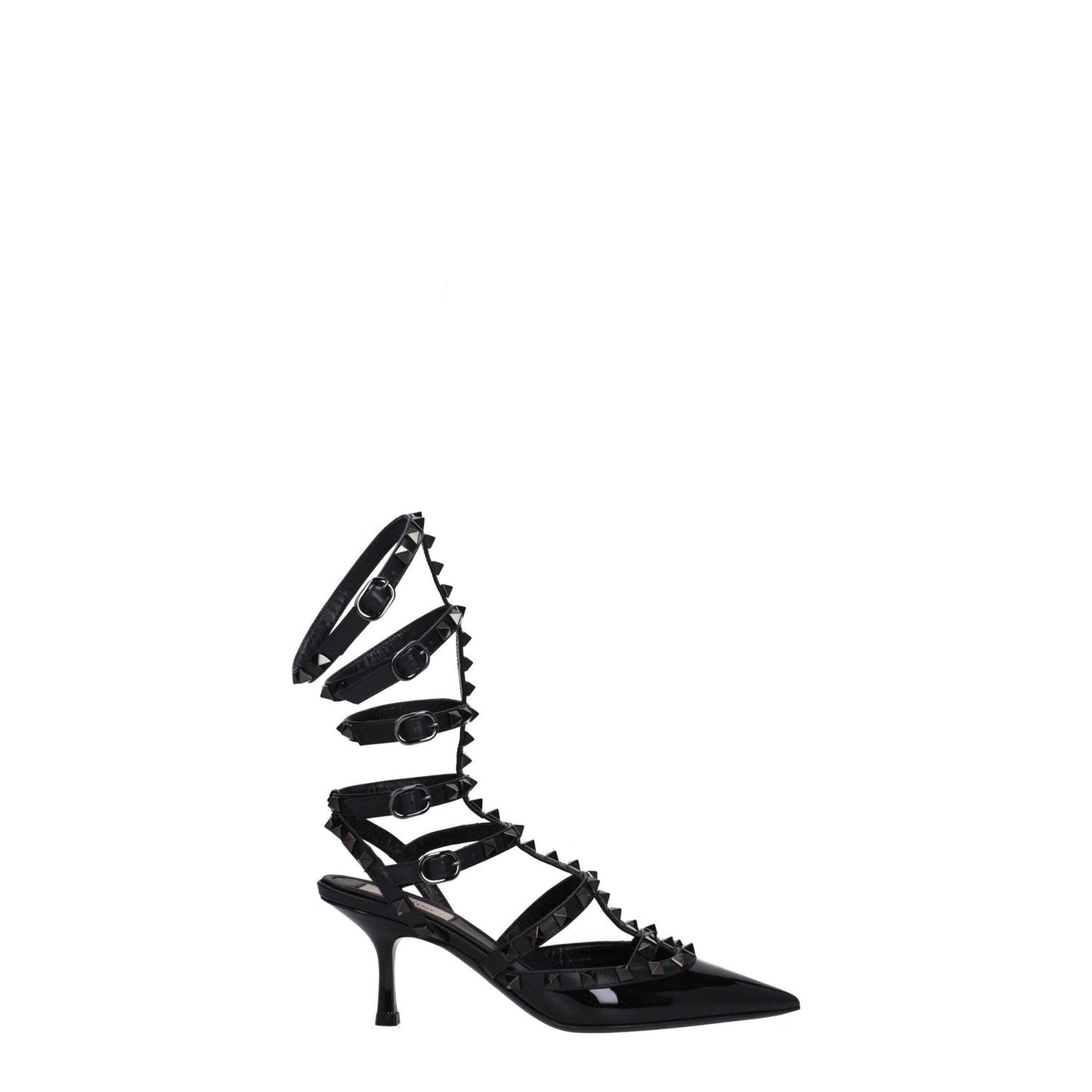 Valentino Garavani Black Leather Stiletto Heels Sandals VA-8547461595401-EU36.5/US6.5