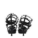 Valentino Garavani Black Leather Stiletto Heels Sandals VA-8547461595401-EU36.5/US6.5