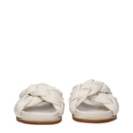 Fabiana Filippi Beige Leather Slippers Sandals FA-9314090942729-EU37/US7