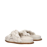 Fabiana Filippi Beige Leather Slippers Sandals FA-9314090942729-EU37/US7