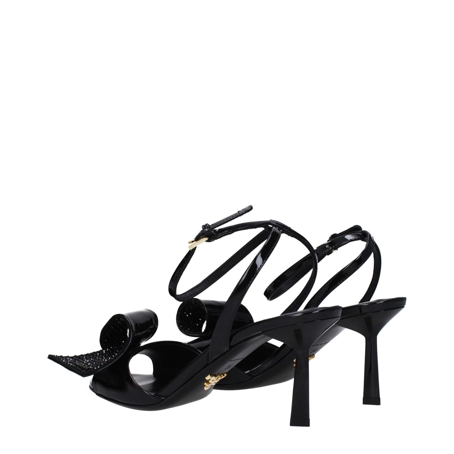Prada Black Leather Stiletto Heels Sandals PR-9365256864009-EU36/US6
