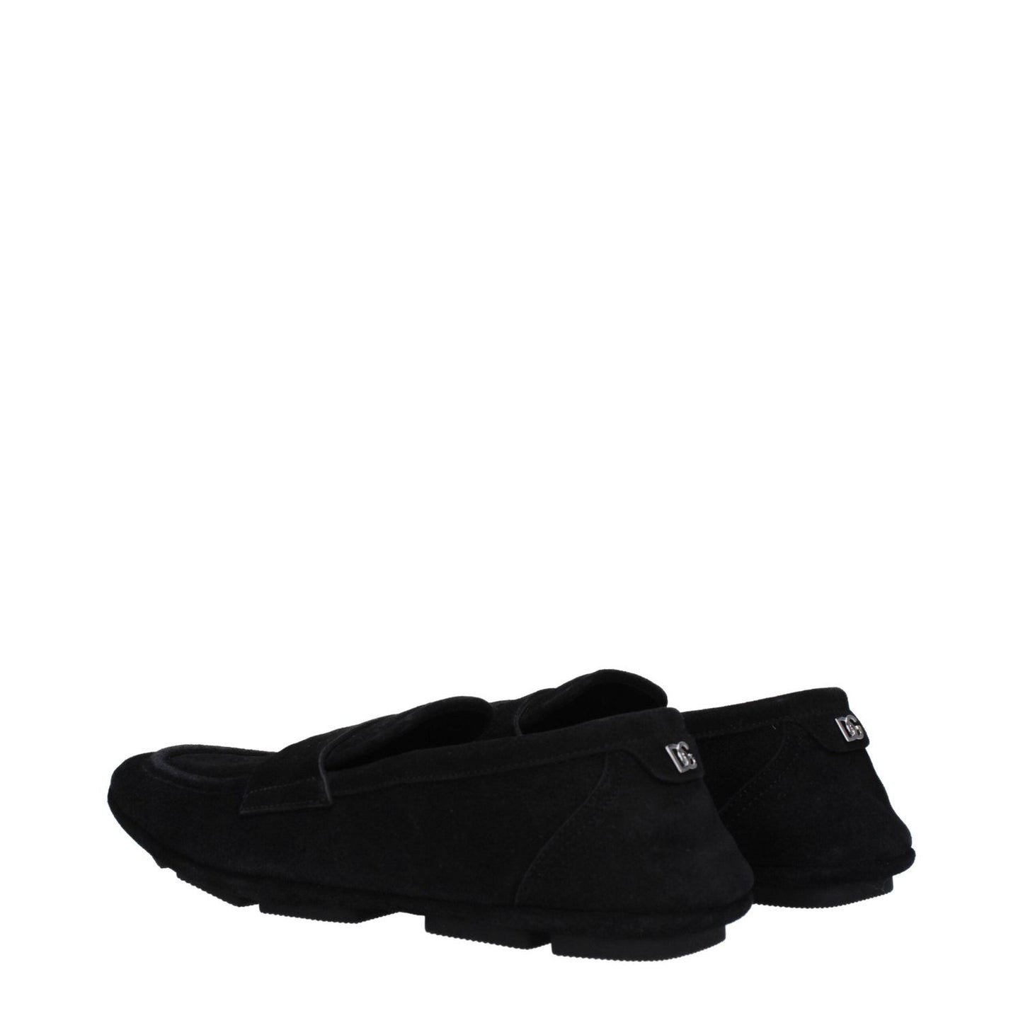 Dolce & Gabbana Black Leather Slip-On Loafers DO-9365491515657-EU43/US10