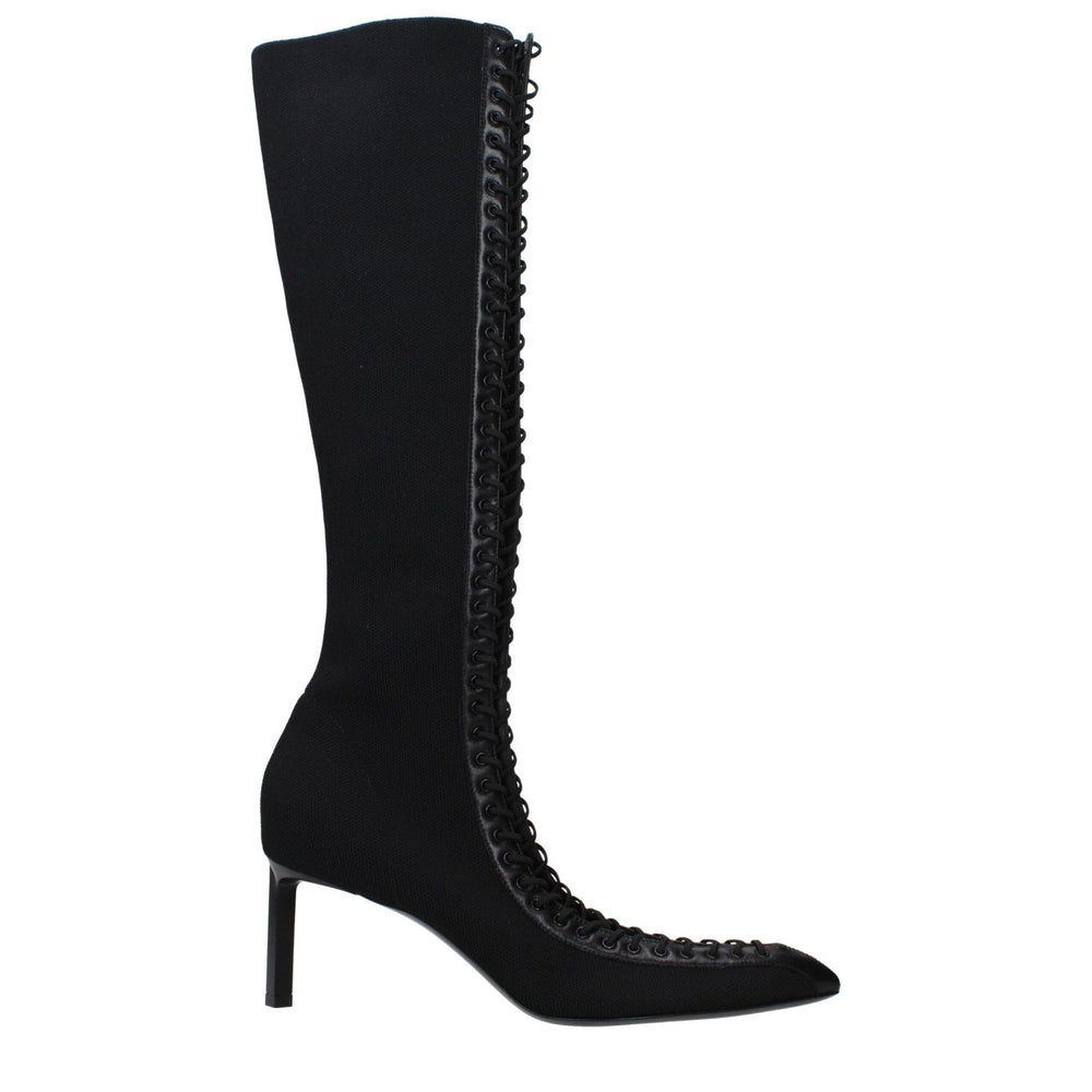 Givenchy Black Fabric Lace-Up Boots GI-9482729914633-EU39/US9