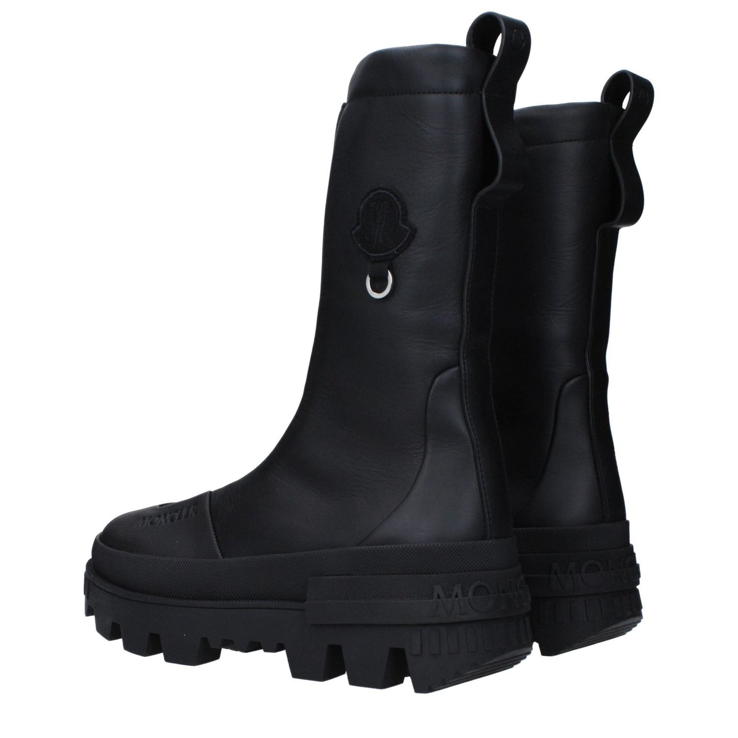 Moncler Black Leather Ankle Boots MO-9490928435465-EU39/US6
