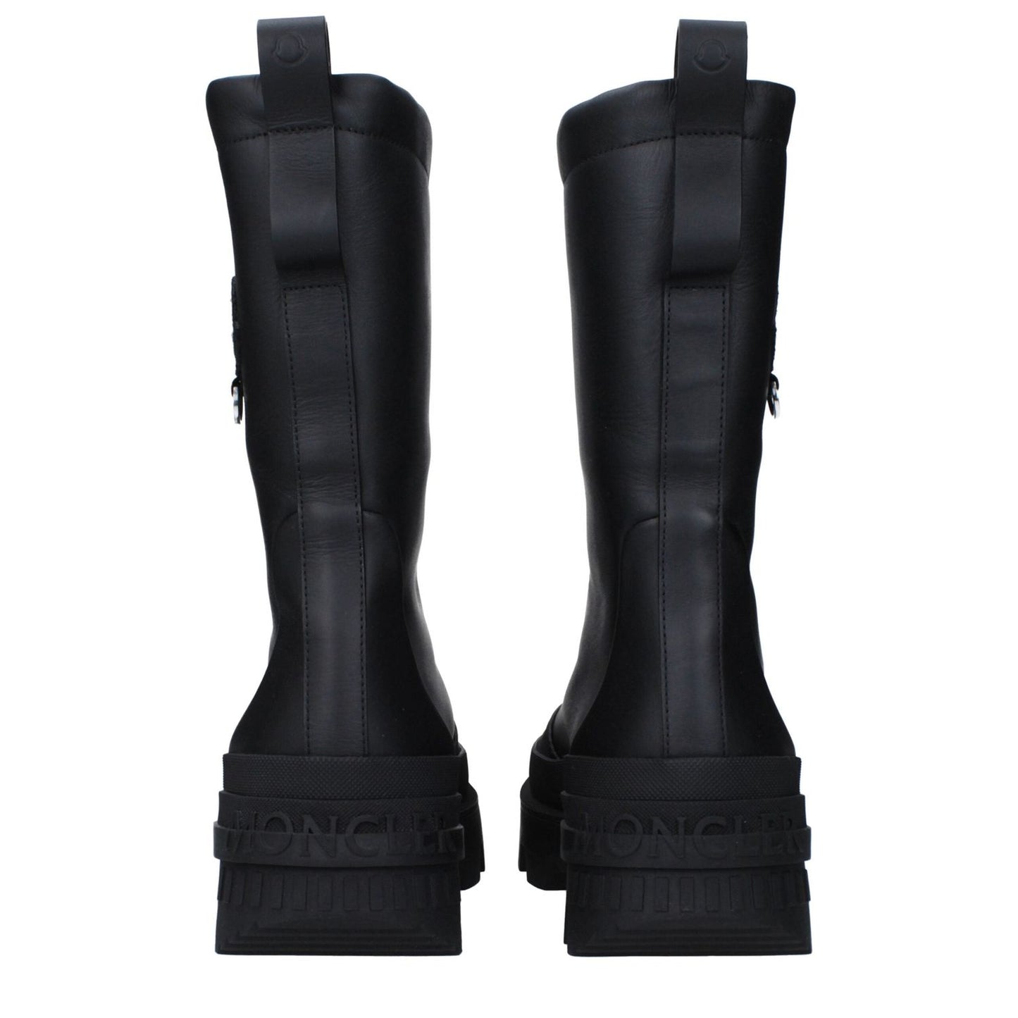 Moncler Black Leather Ankle Boots MO-9490928435465-EU39/US6